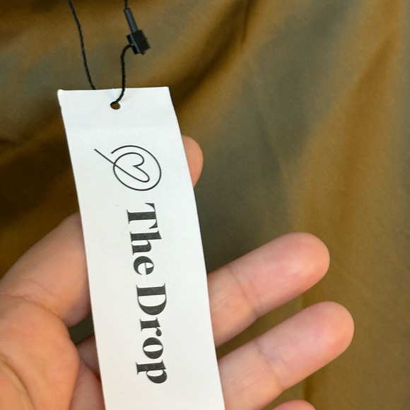 NEW The Drop Olive Green Satin Elastic Waist MIDI Skirt, Size XXL - Picture 4 of 7